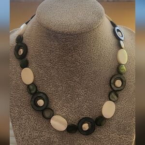 Elegant Green and Cream Tourmaline Necklace